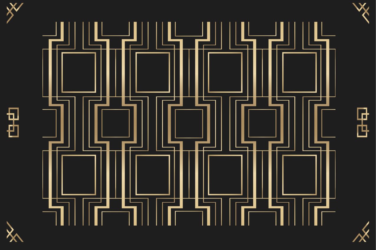 Modern placemat in geometric black design - TenStickers