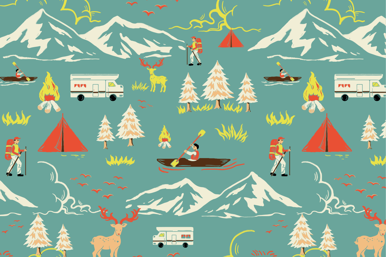 Children placemat outdoor adventure theme - TenStickers