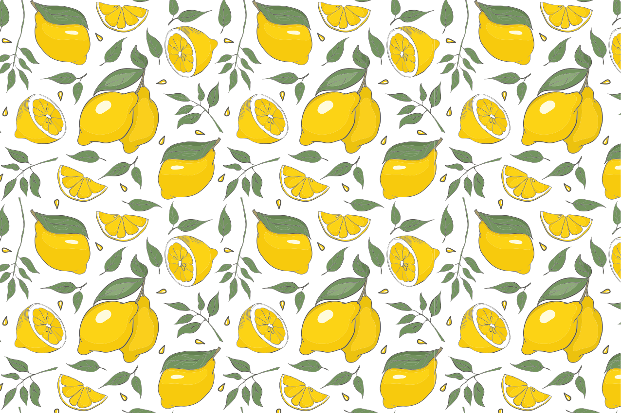Original placemat with vibrant lemon design - TenStickers