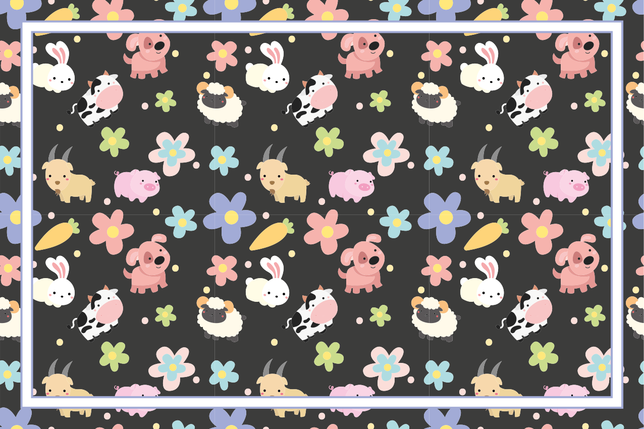 Children placemat with enchanting creature art - TenStickers