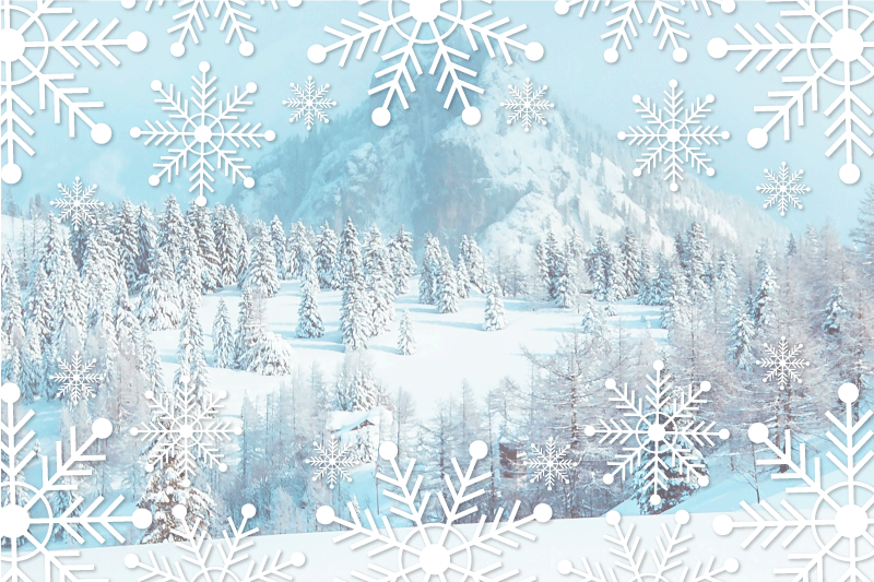 Christmas placemat snowflake winter scene - TenStickers