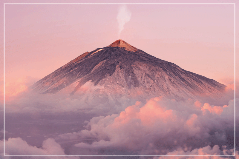 Volcano peak aesthetic original placemats - TenStickers