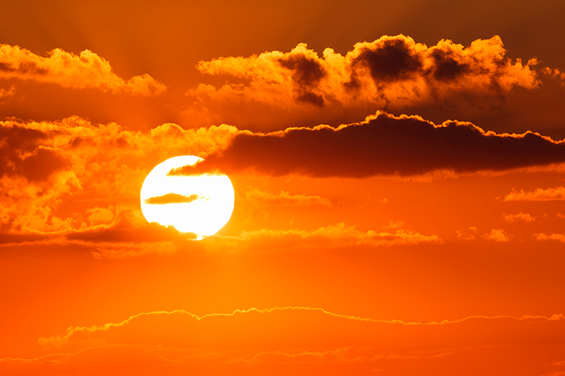 Modern placemat sunset sky design - TenStickers