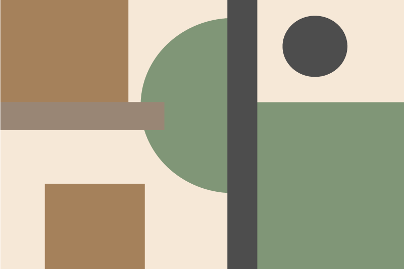 Modern placemat geometric abstract design - TenStickers