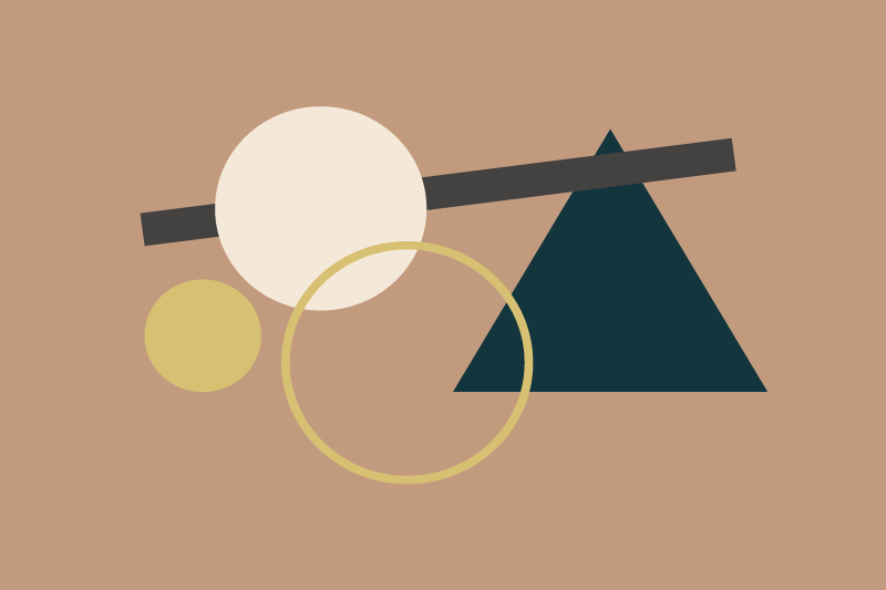 The balance of geometric modern placemats - TenStickers