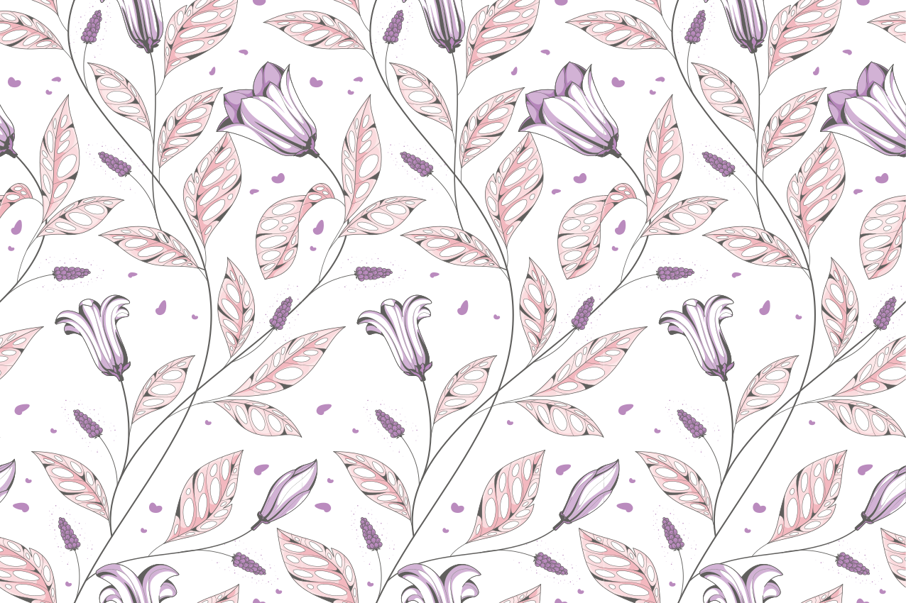 Original placemat floral pattern design - TenStickers