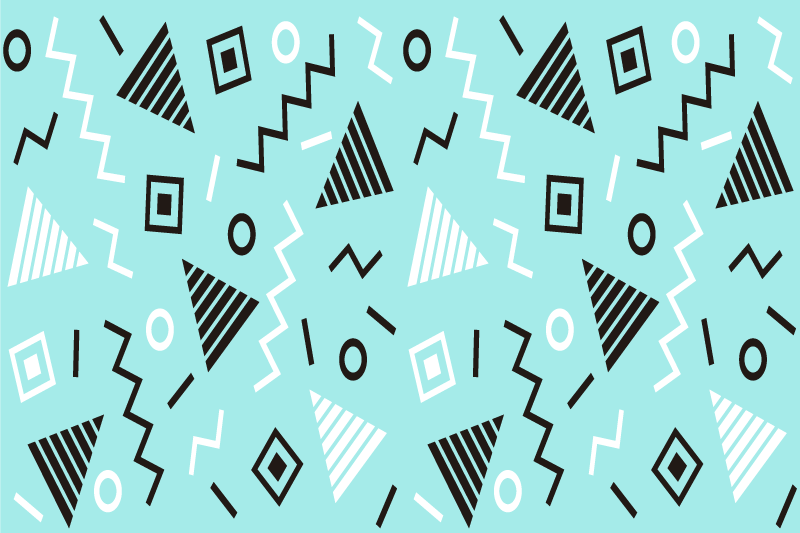 80s' memphis style pattern original placemats - TenStickers