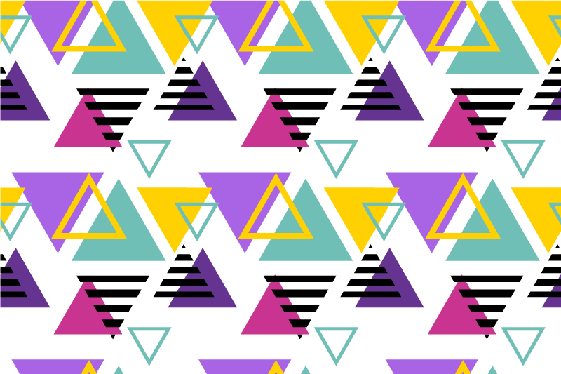 Modern placemat colorful geometric triangles - TenStickers