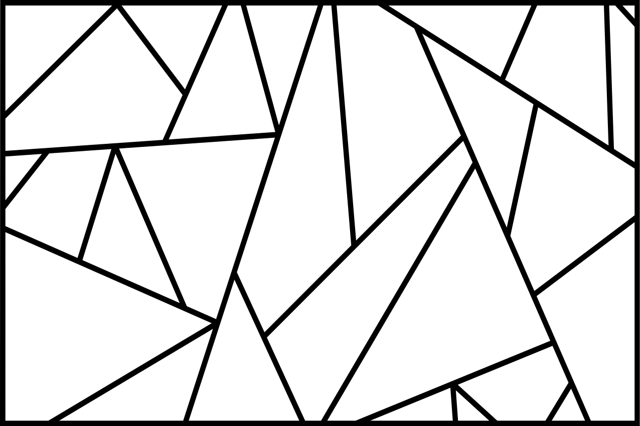 Modern placemat with geometric black lines - TenStickers