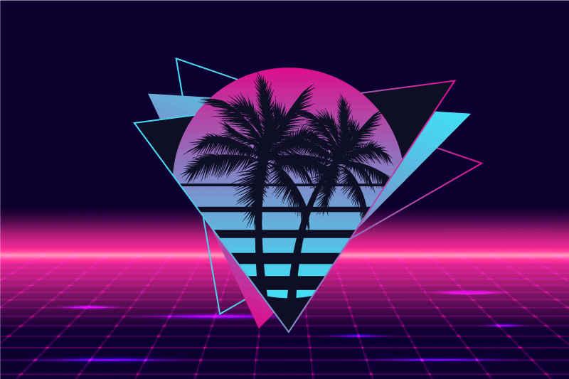 Modern placemat retro palm design - TenStickers