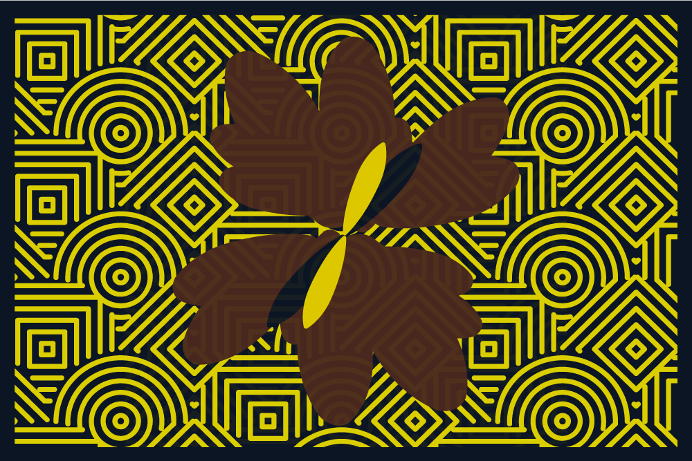 Placemat abstract geometric flower design - TenStickers