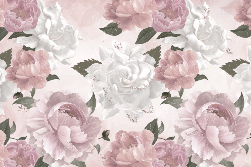 Provencal style peonies elegant placemats - TenStickers