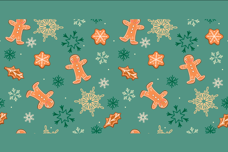 Christmas placemat gingerbread cookie designs - TenStickers