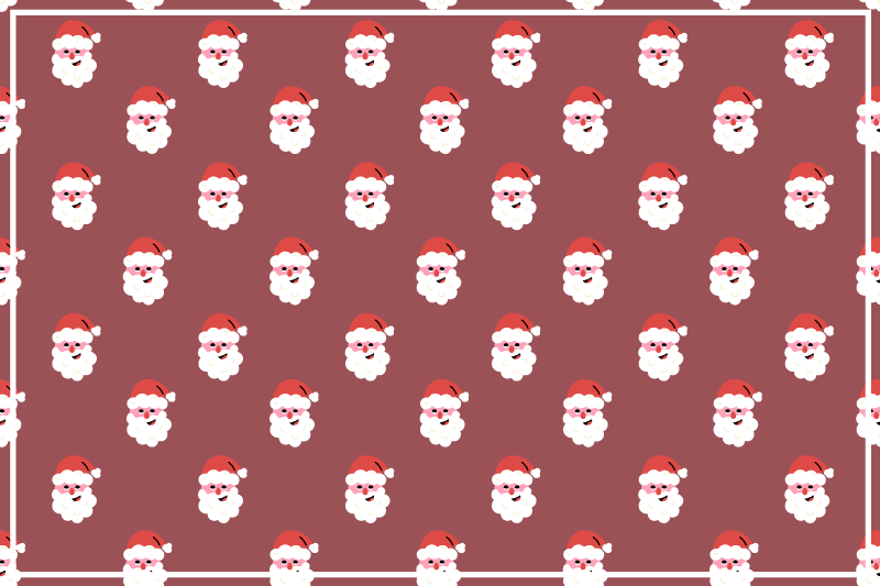 Christmas placemat with santa face design - TenStickers