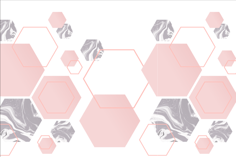 Geometric abstract hexagon pattern placemats - TenStickers