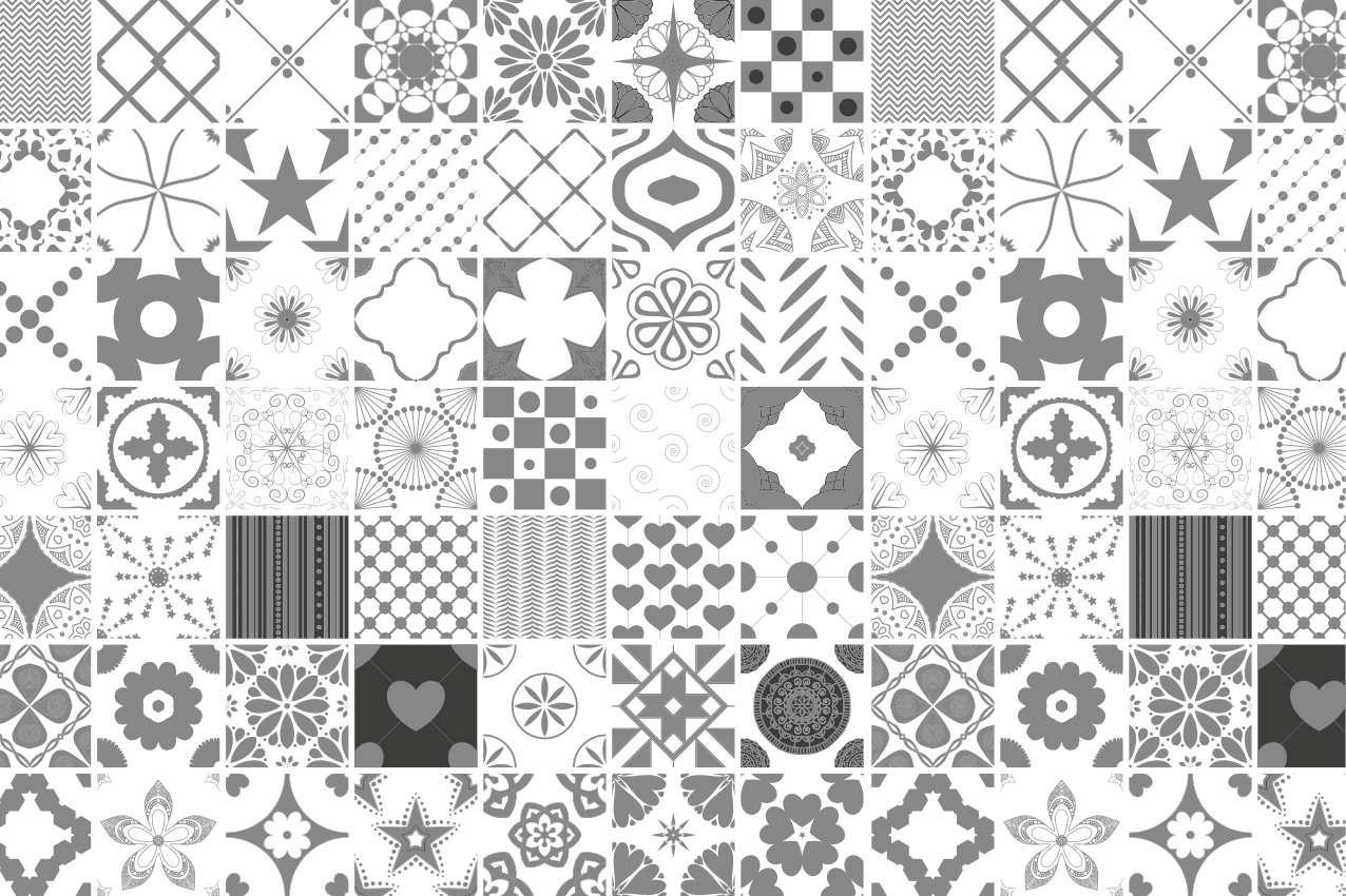 Placemat with patterned monochrome texture - TenStickers