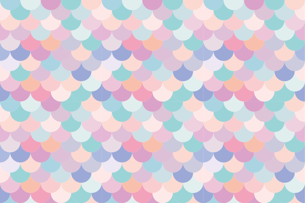 Pastel scalloped pattern placemat - TenStickers