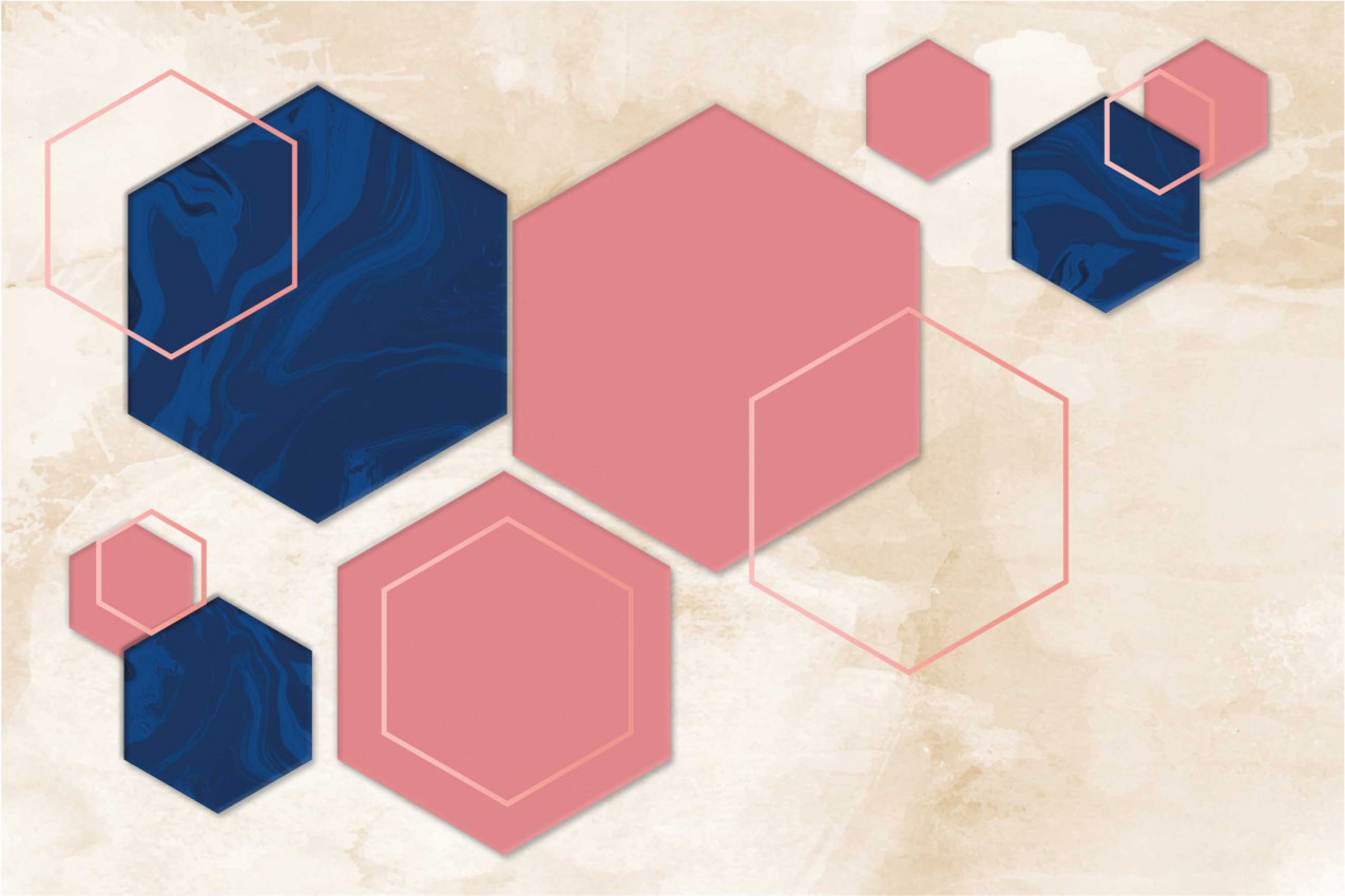 Modern placemat with hexagonal shape patterns - TenStickers