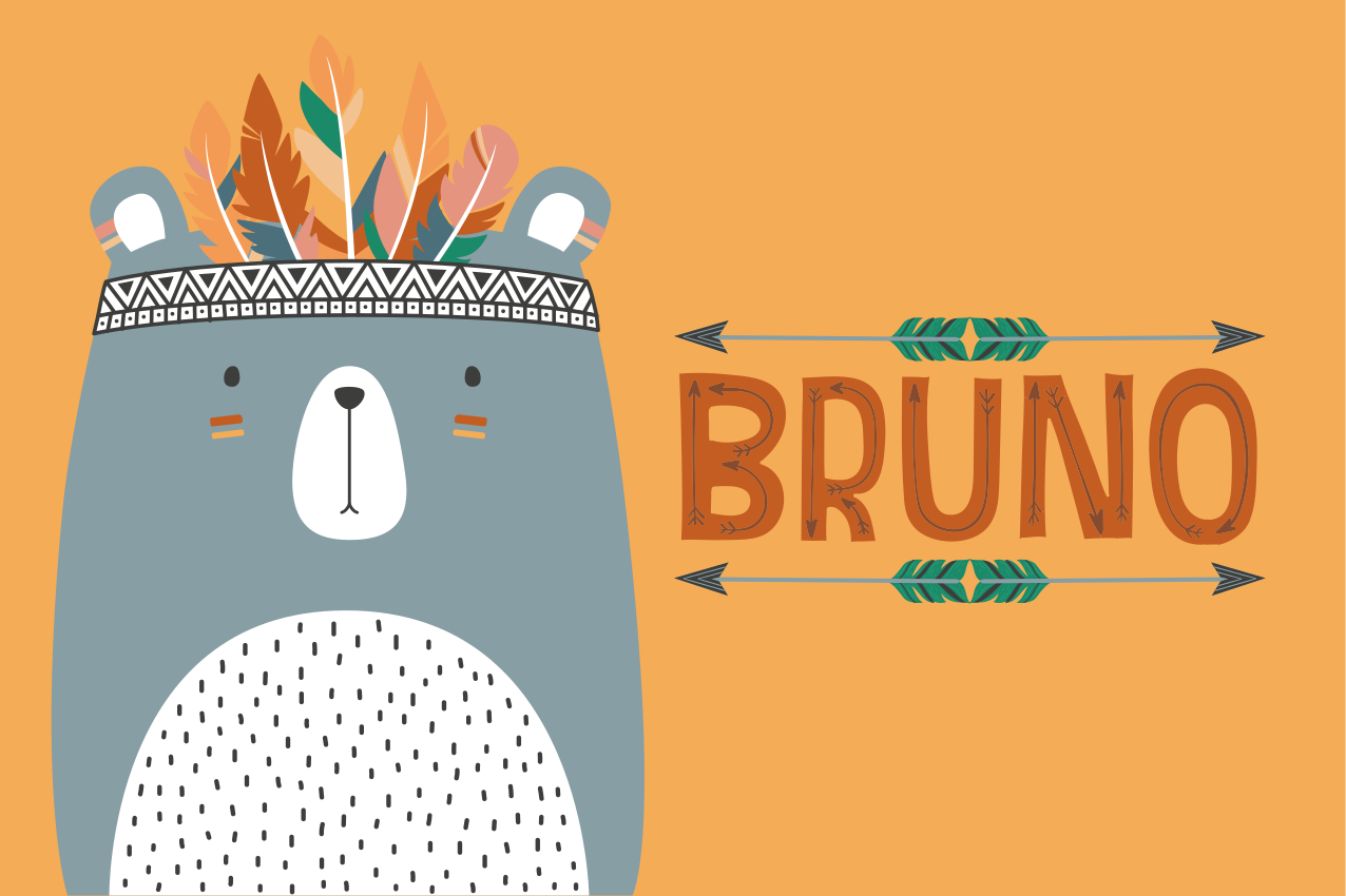 Children placemat with adorable bear design - TenStickers