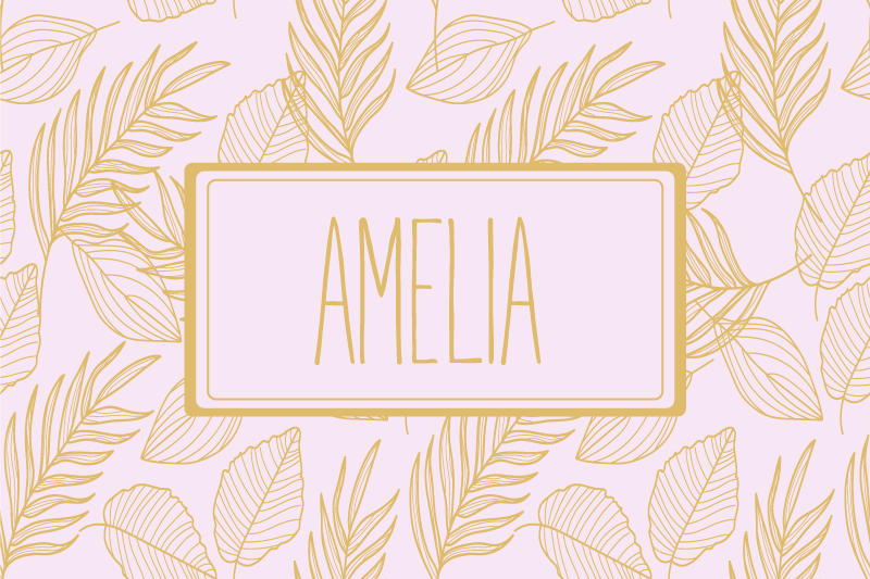 Customisable placemat personalized leaf design - TenStickers