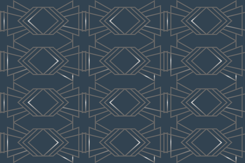 Blue geometric contemporary style placemats - TenStickers