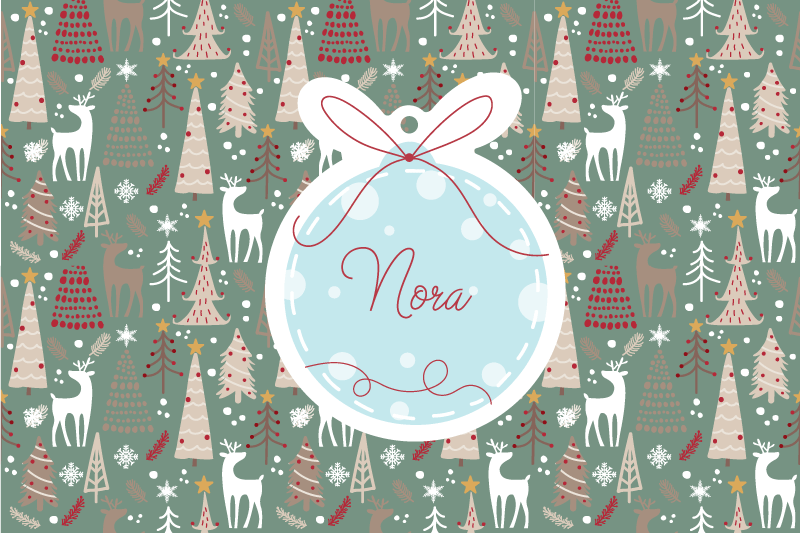 Christmas forest pattern Christmas table mats - TenStickers