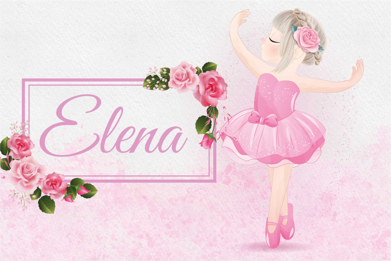 Ballet dancer Personalised placemat - TenStickers