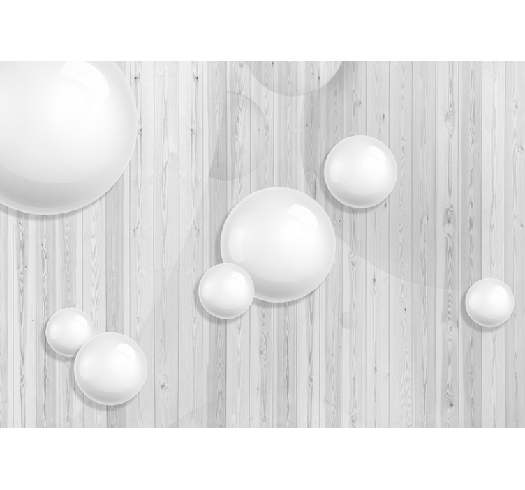 3D Spheres Mural Wallpaper - TenStickers