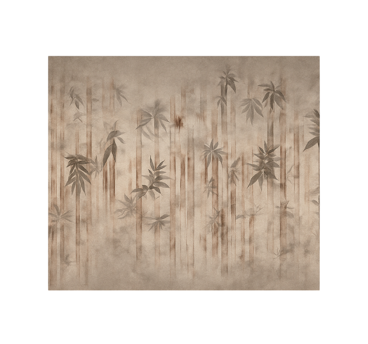 Vintage bamboo forest living room wall mural - TenStickers
