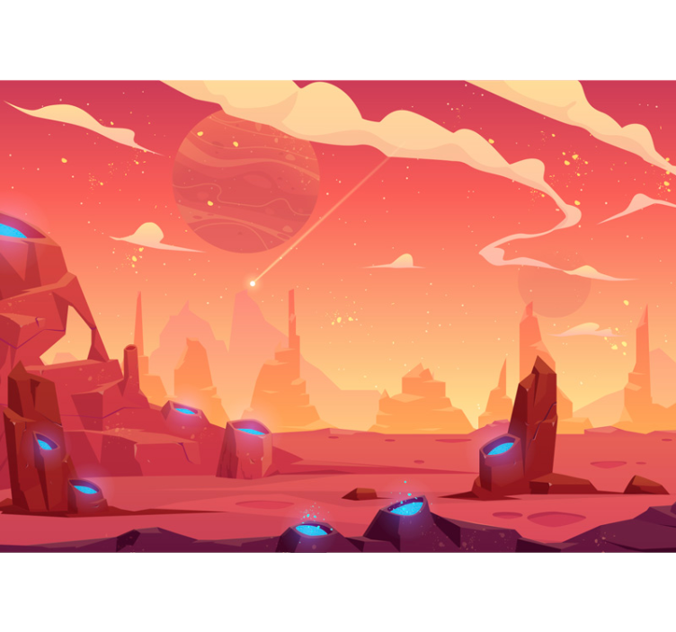 Visit to space Kids Murals - TenStickers