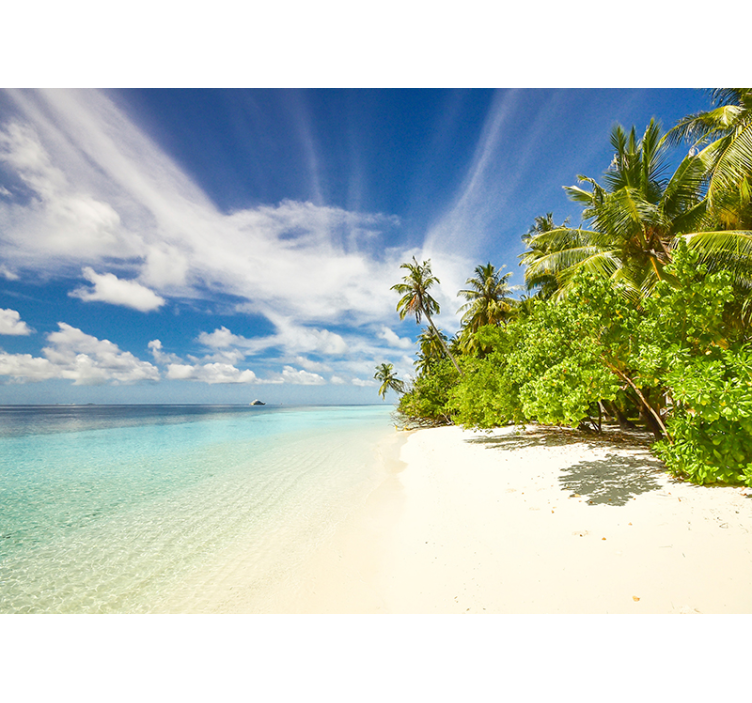 Tropical isle sea sea wall mural - TenStickers