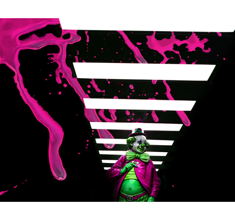 Clown in Pink urban wall mural - TenStickers