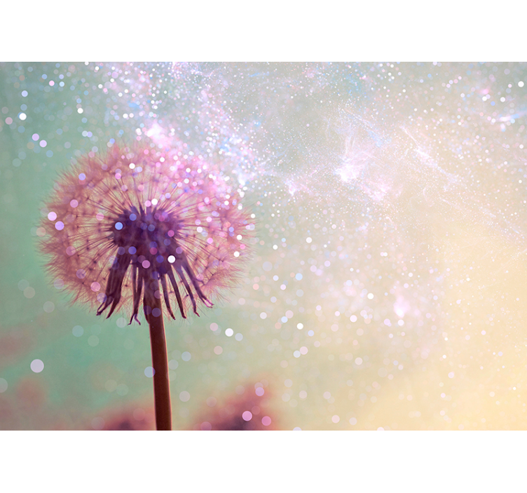 Dandelion with sparkle dandelion wall mural - TenStickers