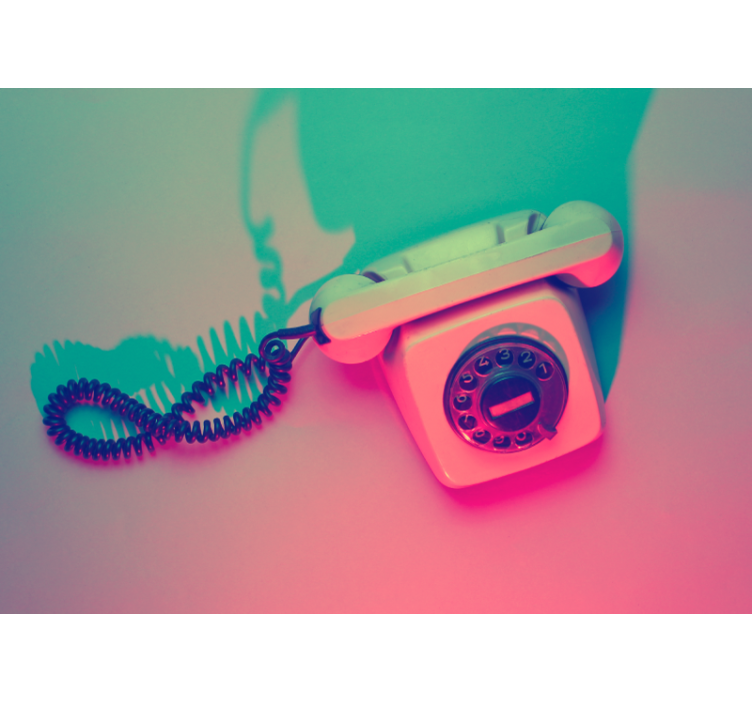 Retro Telephone Design urban wall mural - TenStickers