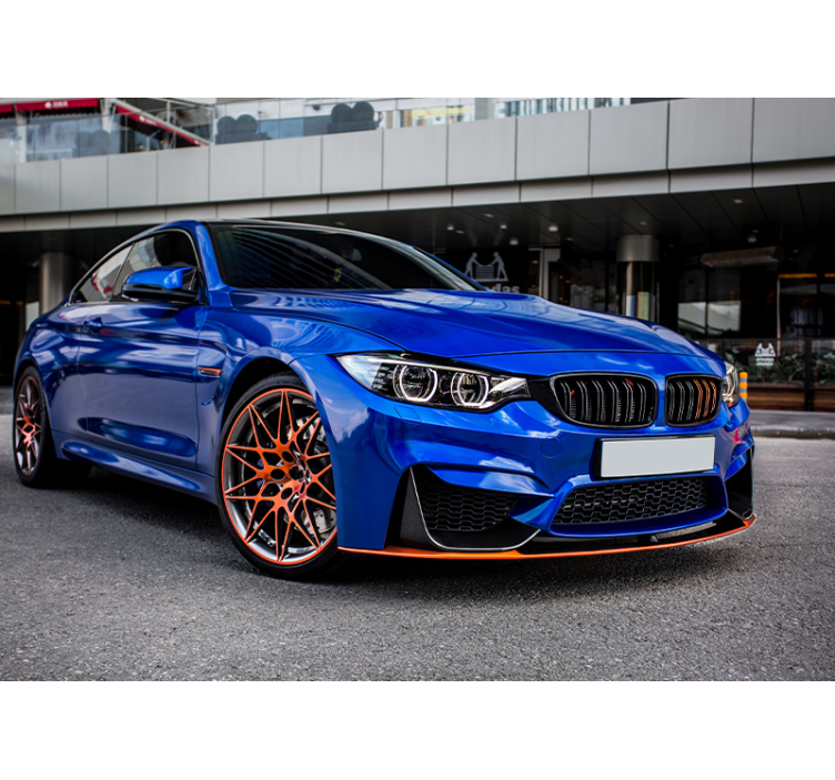 For bedroom blue sport Car wall mural - TenStickers