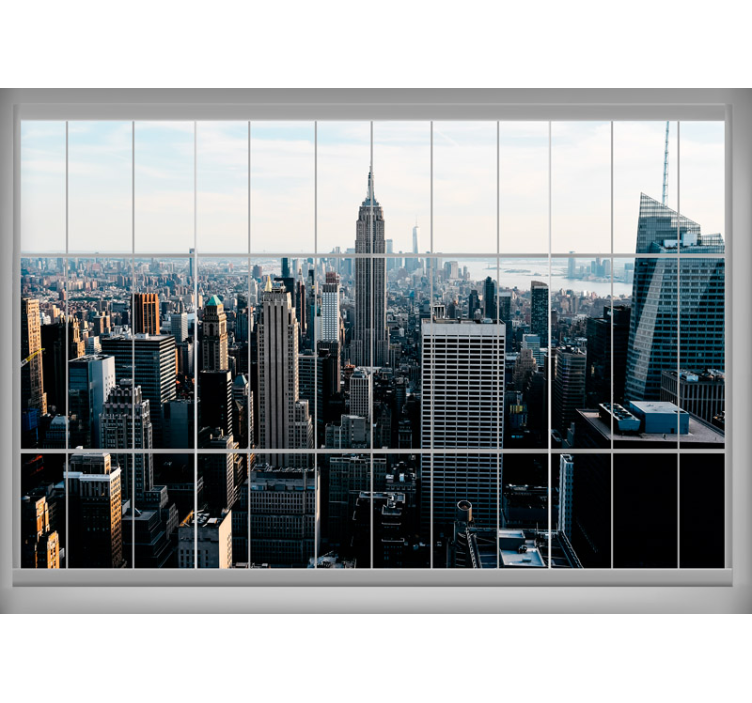 Window at New York new york wall mural - TenStickers