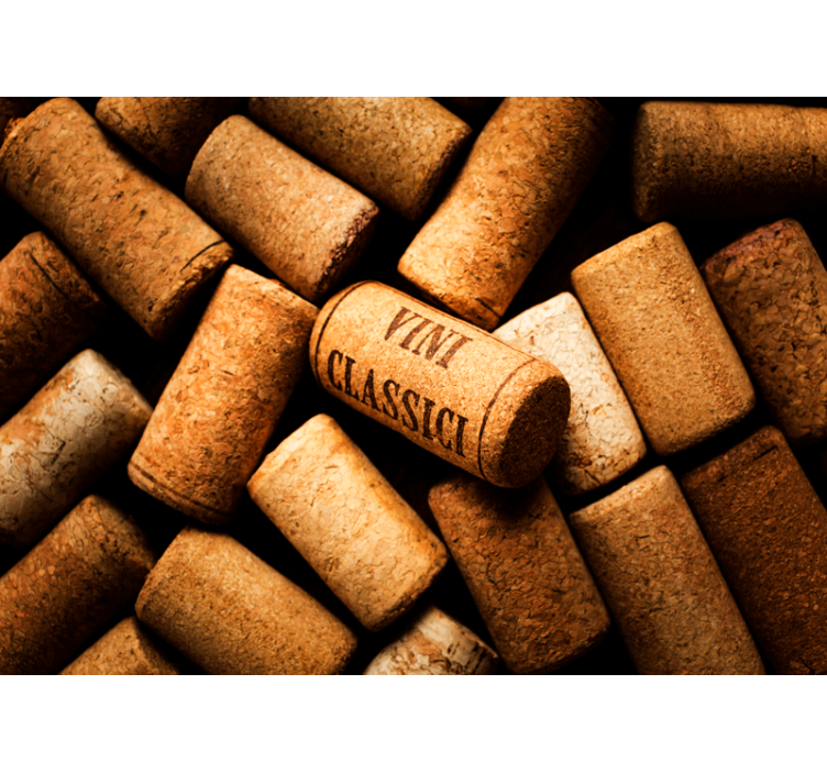 Classic wine corks vintage wall mural - TenStickers