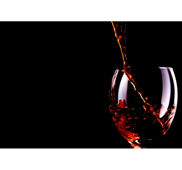 Music wall mural flowing wine splash - TenStickers