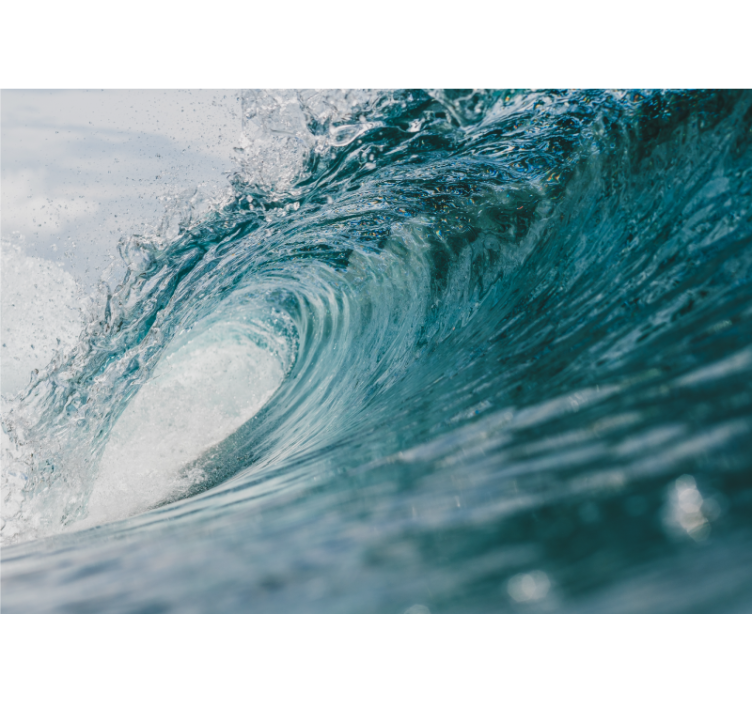 Dynamic Ocean Wave sea animals wall mural - TenStickers