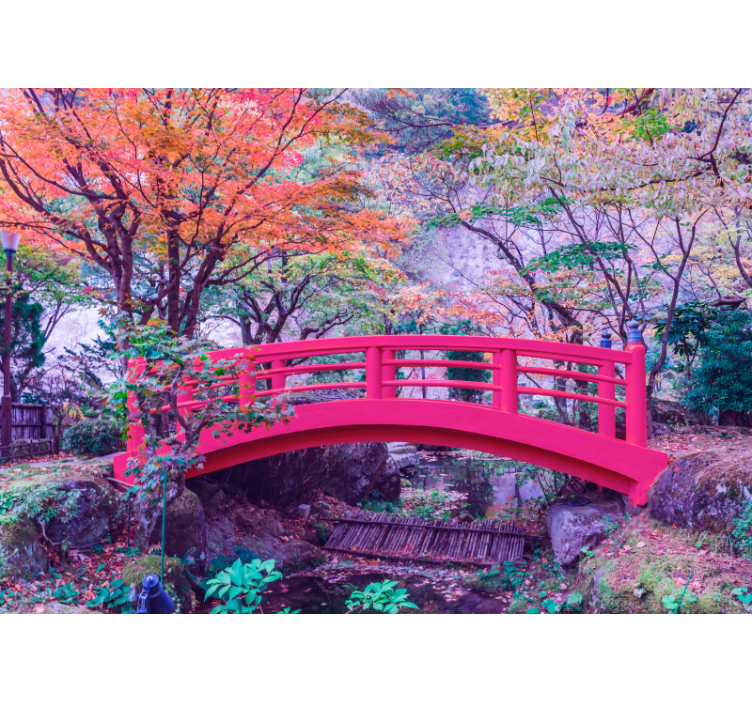 Forest wall mural tranquil garden archway - TenStickers