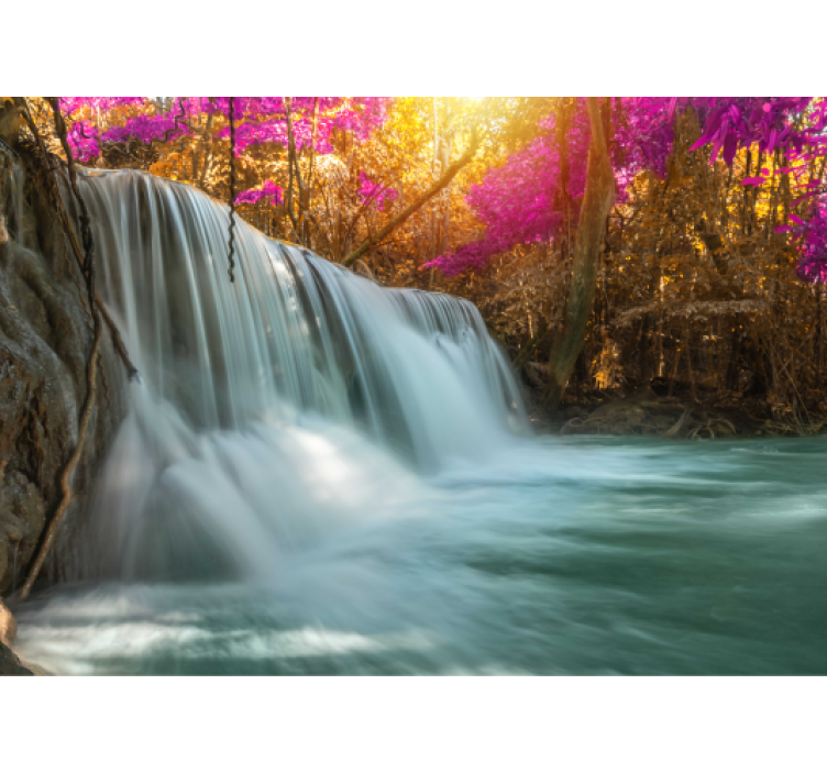 Waterfall wall mural grand cascade stream - TenStickers