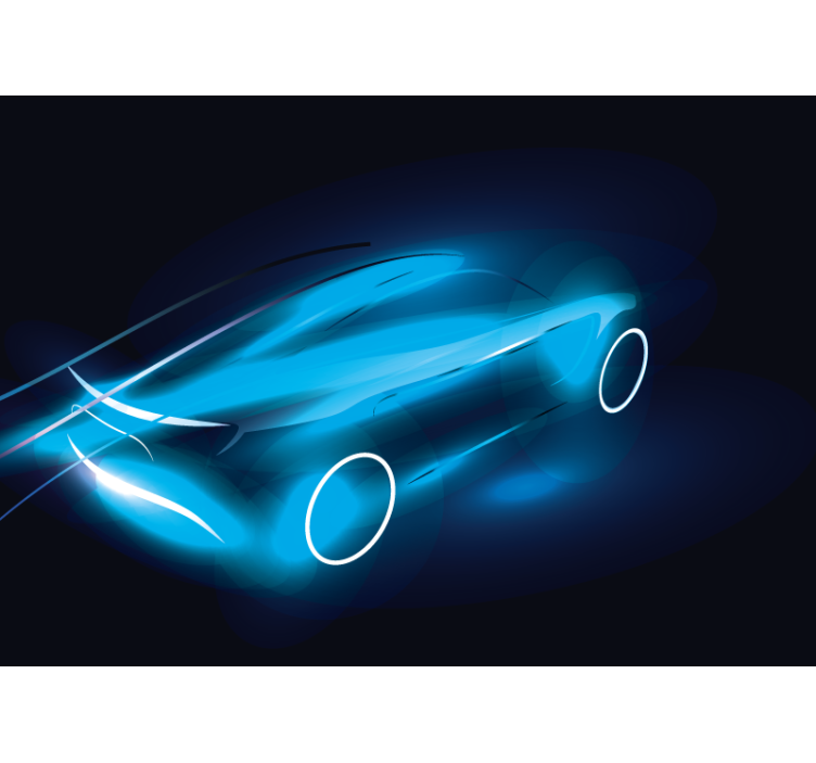 Futuristic Car Design vehicle wall mural - TenStickers