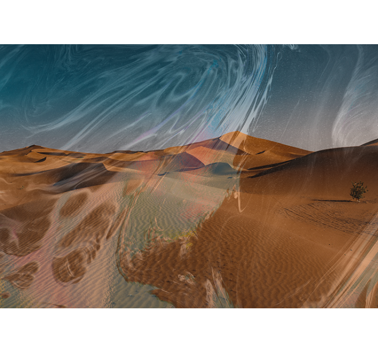 Golden Sands Landscape desert wall mural - TenStickers