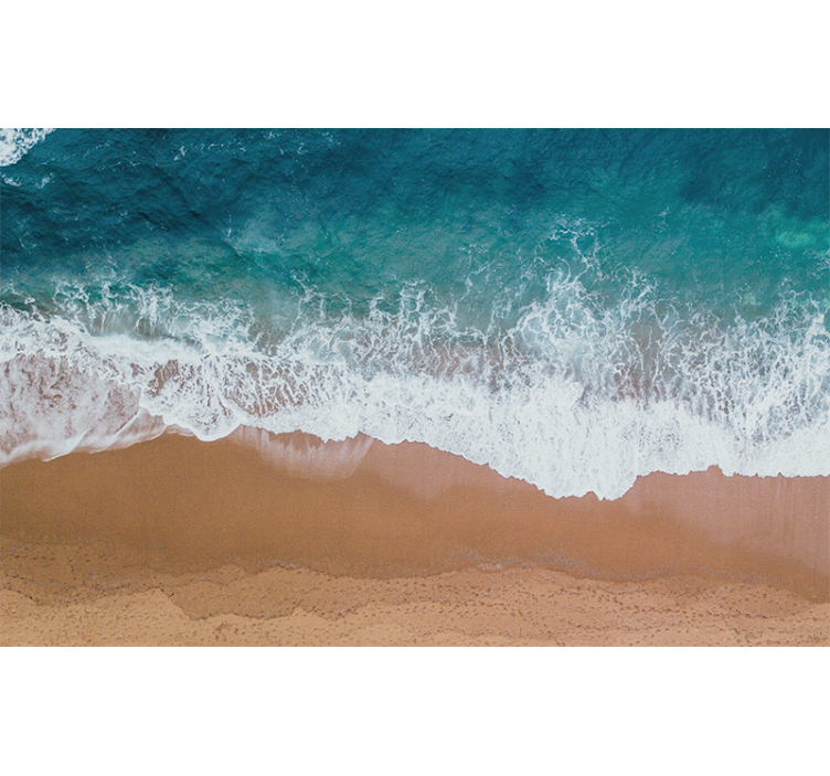 Sea animals wall mural seascape wave designs - TenStickers
