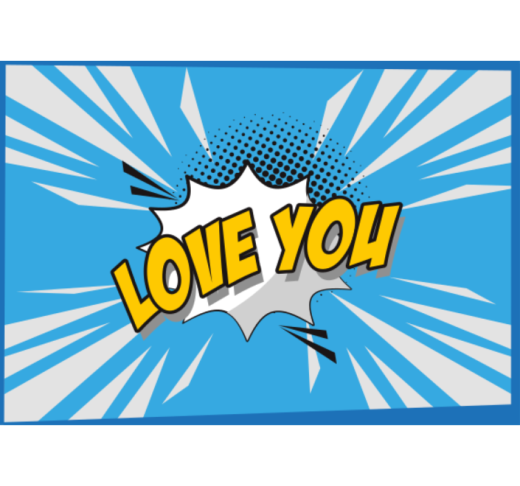 Affectionate You Message Explosion love wall mural - TenStickers