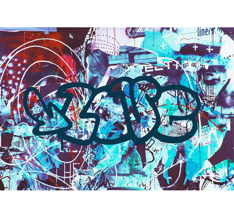 Urban wall mural colorful city graffiti art - TenStickers