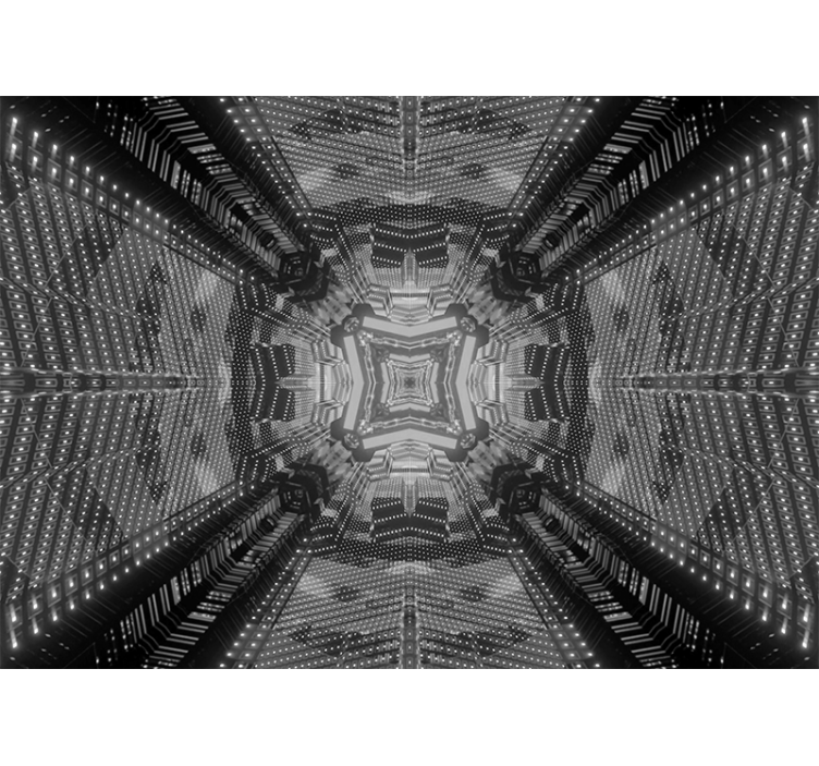 Abstract wall mural with intricate geometric designs - TenStickers