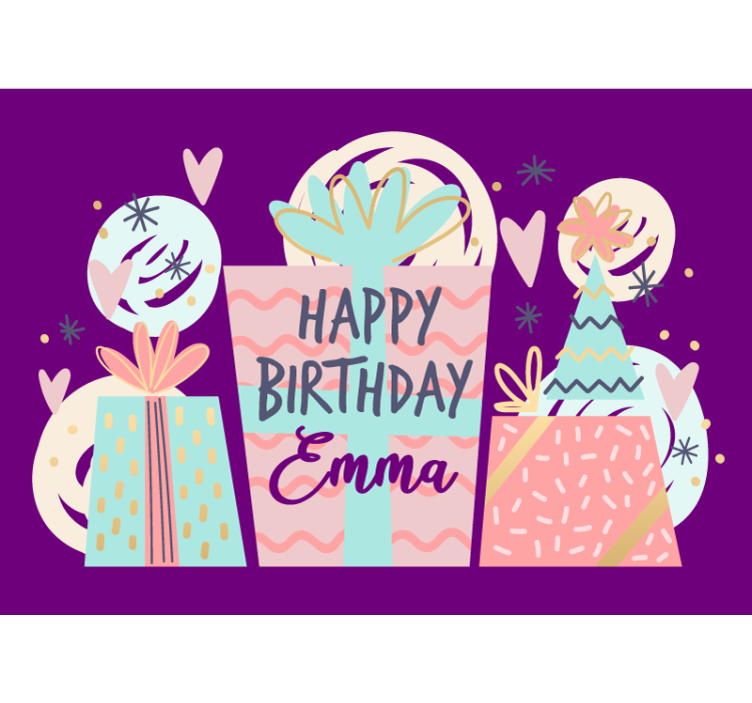 Quote wall mural birthday gift celebration - TenStickers