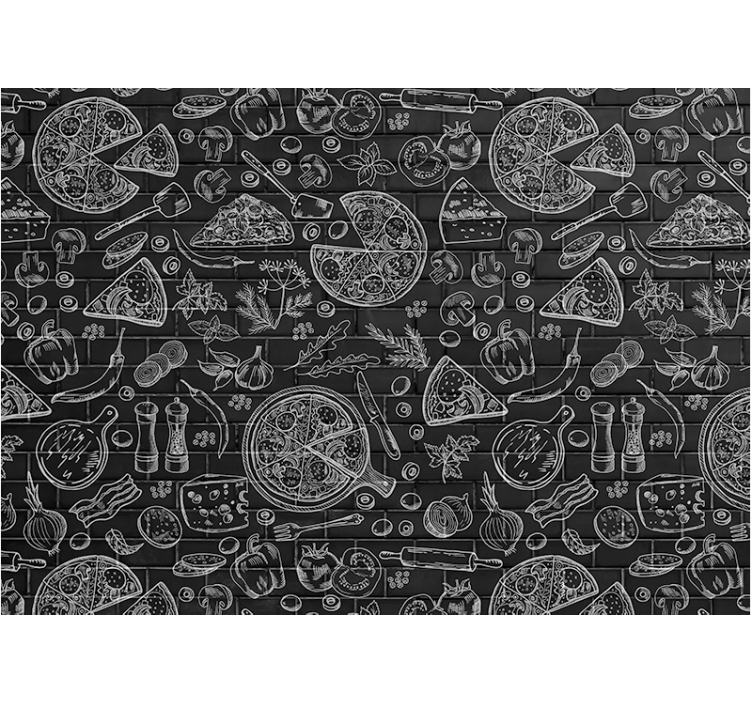 Kitchen wall mural culinary delights artwork - TenStickers