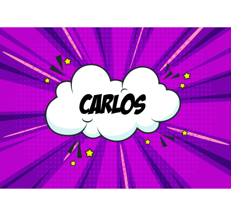 Comic Style Name quote wall mural - TenStickers